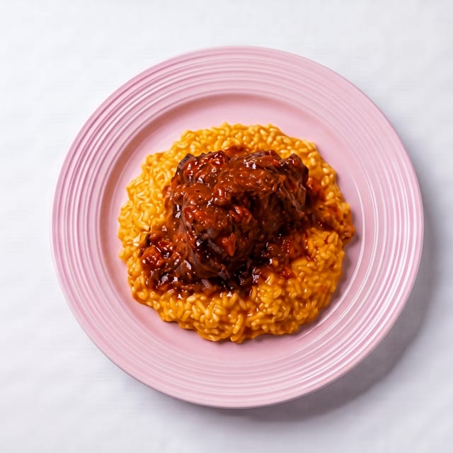 Ossobuco con Risotto Zafferano.